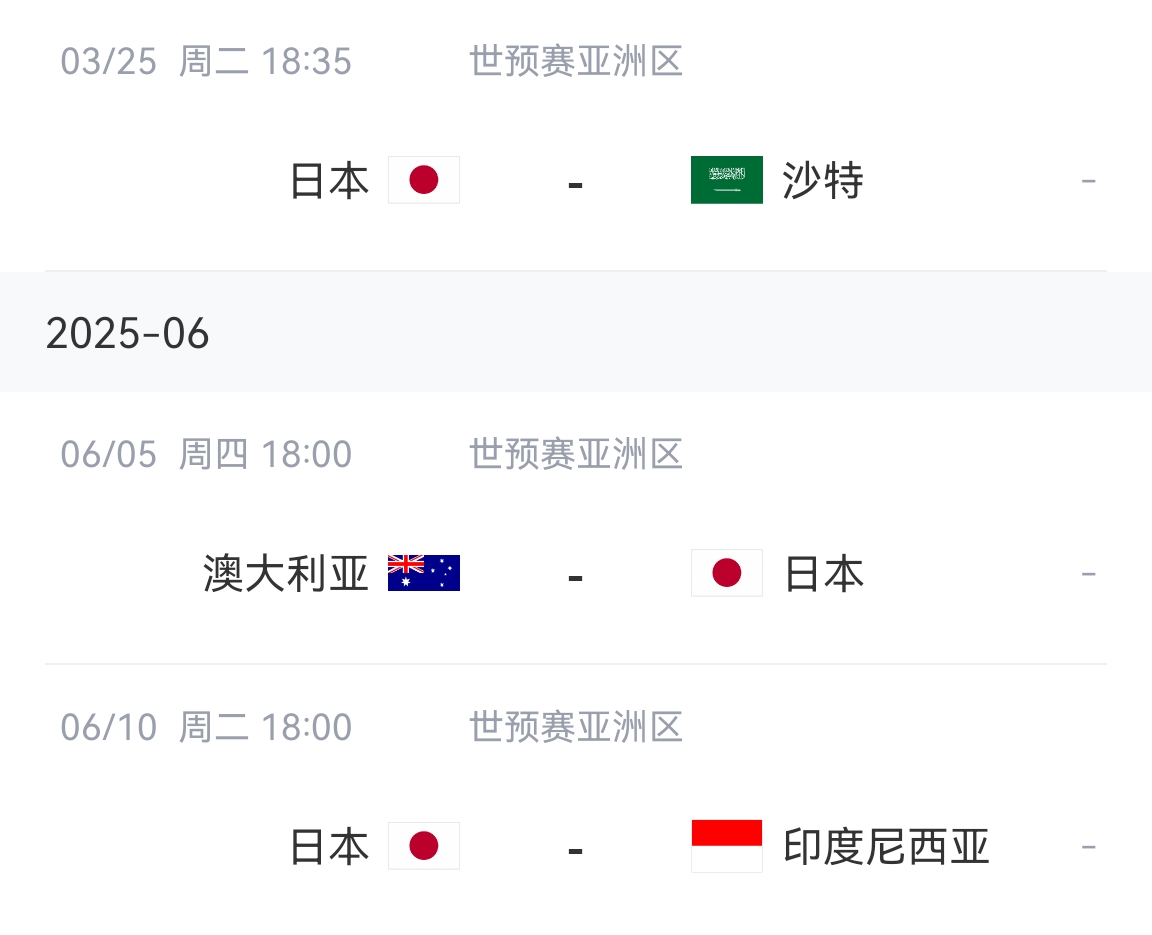  會(huì)不會(huì)放水？日本剩余賽程：主場(chǎng)vs沙特&印尼，客場(chǎng)vs澳大利亞