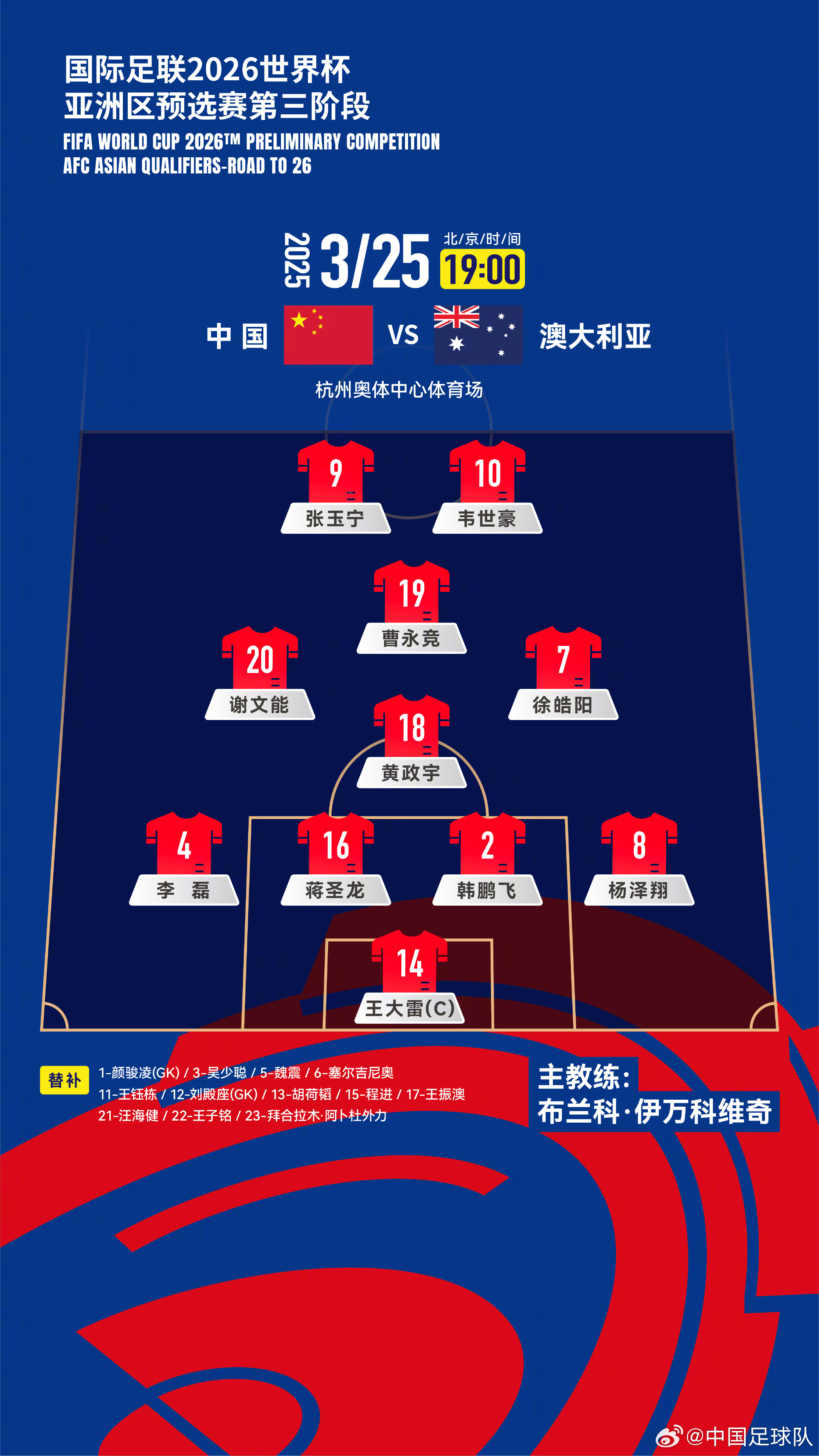  遭伊萬詬??！國足首發(fā)11人聯(lián)賽出場：僅4人鐵主力，楊澤翔0出場