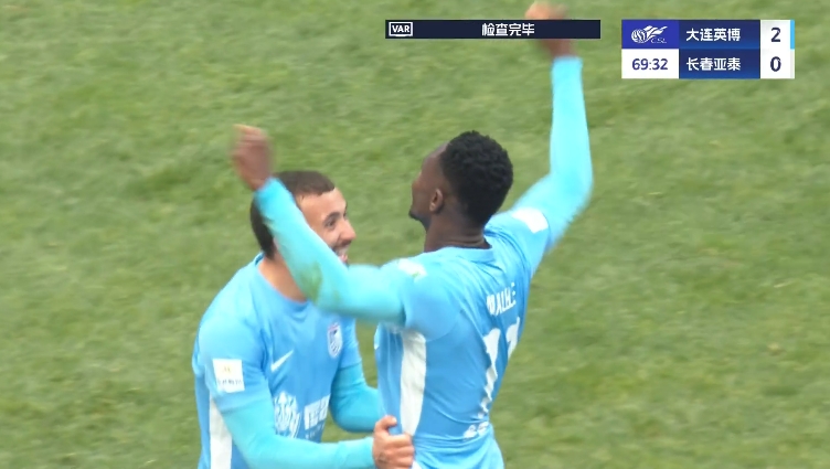  馬萊萊大連處子球！呂焯毅助攻馬萊萊破門，大連英博2-0亞泰